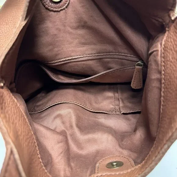 Fossil Erin Foldover Tote Shoulder Crossbody Bag Satchel Hobo Leather - Picture 16 of 16